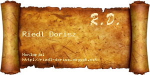 Riedl Dorisz névjegykártya